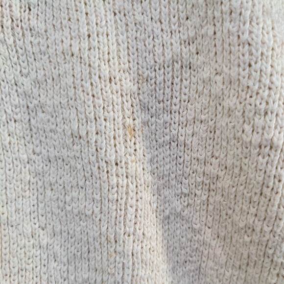 Knights Bridge Men's Spell Out Golf Sweater Cream Medium Embroidered Pullover - Picture 7 of 14